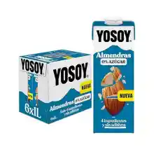 Pack de 6 Bebida Vegetal de Almendras YOSOY Sin Azúcar (6 x 1L)