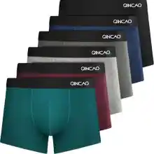 Pack de 6 calzoncillos bóxer Qincao para hombre con ajuste cómodo