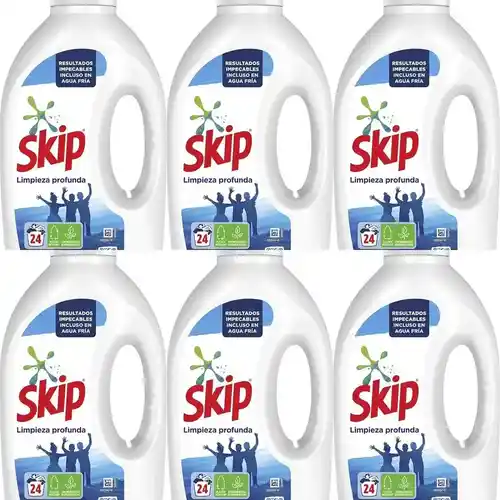 Pack de 6 Detergentes Skip Limpieza Profunda (144 Lavados en total)