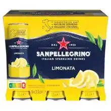 Pack de 6 latas de Agua con Gas Limón San Pellegrino (6 x 33 cl)
