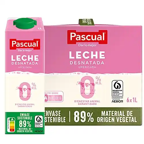 Pack de 6 litros de leche desnatada Pascual