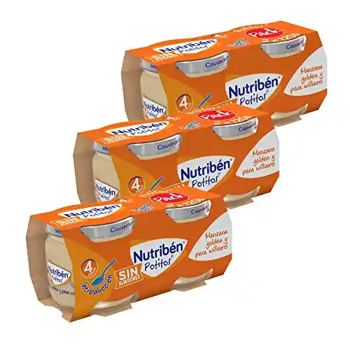 Pack de 6 tarritos de fruta Nutribén Potitos 120g