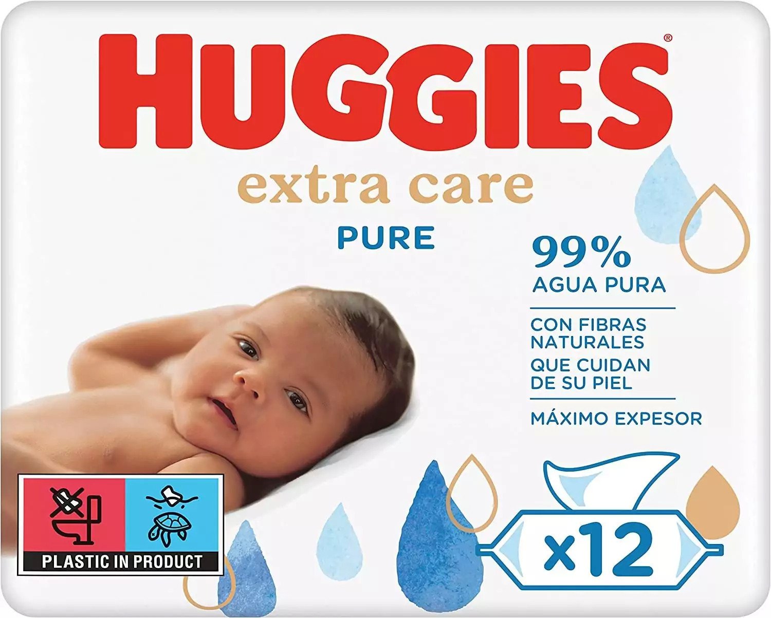 Pack de 672 Toallitas Huggies Pure Extra Care
