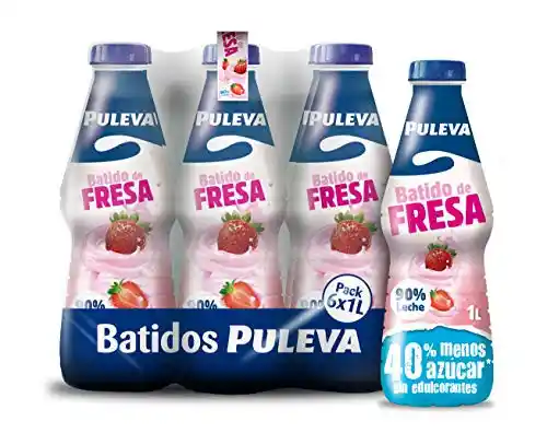 Pack de 6x batidos Puleva Fresa 1L