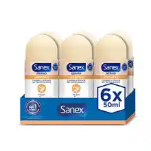 Pack de 6x Desodorantes Unisex Sanex Sensitive roll-on