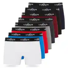 Pack de 8 bóxers FM London para hombre, suaves y elásticos
