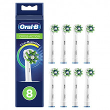 Pack de 8 Cabezales Oral-B CrossAction Recambios Cepillo de Dientes Eléctrico