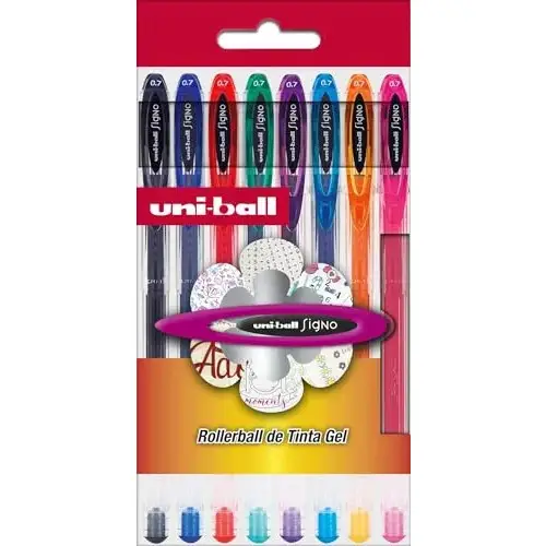 Pack de 8 rotuladores Uni Ball Signo de tinta gel