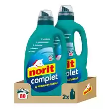 Pack de 80 lavados Norit Complet - Detergente Líquido para Toda la Ropa, Máxima Limpieza y Cuidado (total 4 litros)