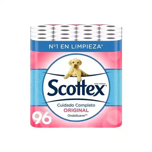 Pack de 96 rollos de papel higiénico Scottex Original (2 capas)