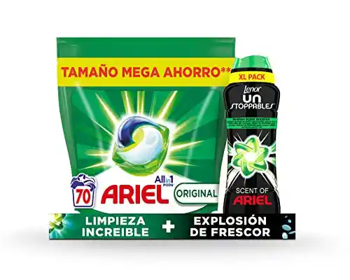 Pack de detergente Ariel Pods 70 lavados + Lenor Unstoppables 510g