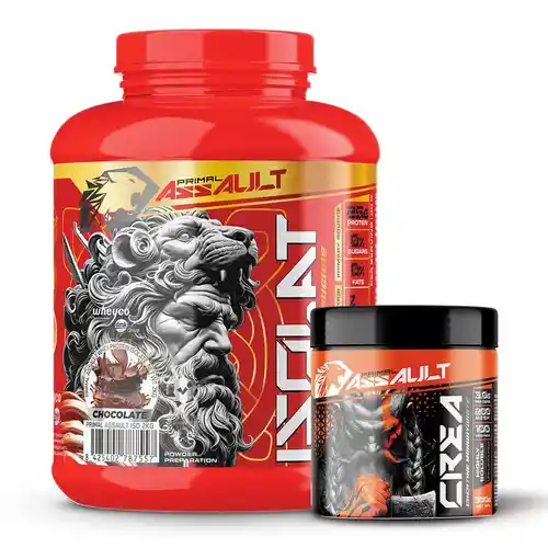 Pack de suplementos Primal Assault Isolate (2kg) y creatina (300g)