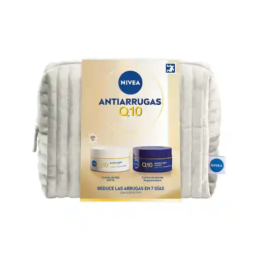 Pack Nivea Q10 Antiarrugas de Día y Noche con neceser de regalo