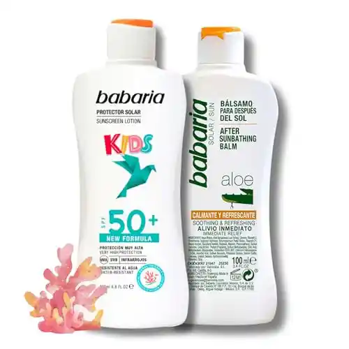 Pack protector solar Niños SPF50 + After Sun Babaria