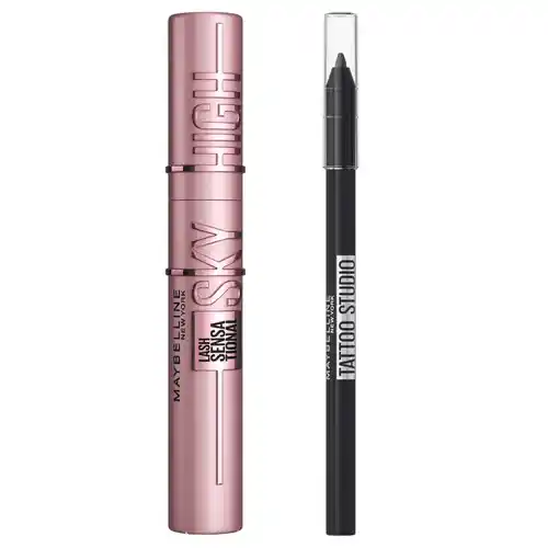 Pack Rutina de Ojos Maybelline con máscara Lash Sensational Sky High y delineador Tattoo Liner