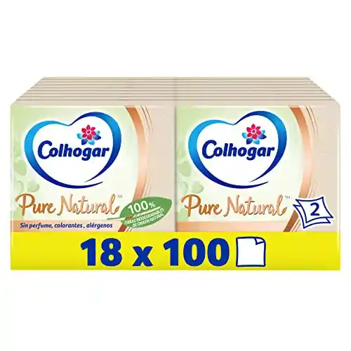 Pack x1800 Servilletas Doble Capa Colhogar Pure Natural