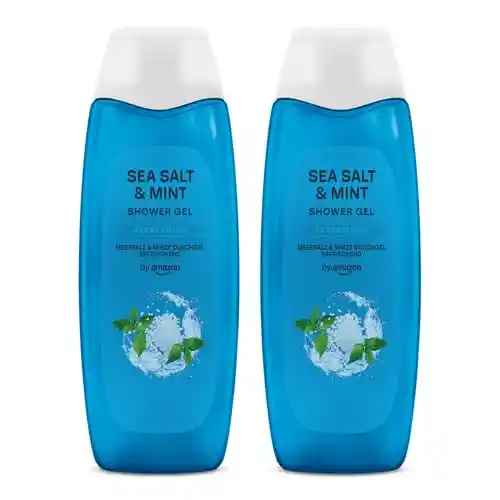 Pack x2 geles de ducha de sal marina y menta de 500 ml