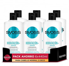Pack x6 acondicionadores Syoss Hidratación para pelo normal o seco