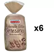 Pack x6 Pan de molde BIMBO Artesano 550 g