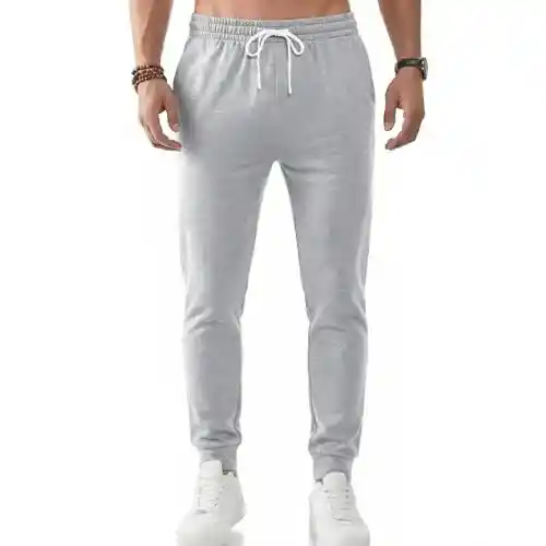 Pantalones deportivos PINSPARK para hombre de algodón y secado rápido con bolsillos