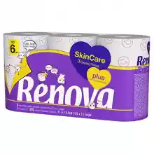 Papel Higiénico Decorado Perfumado Renova Skin Care Plus - 6 Rollos