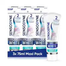 Pasta de dientes blanqueante Sensodyne Clinical White, 3 unidades