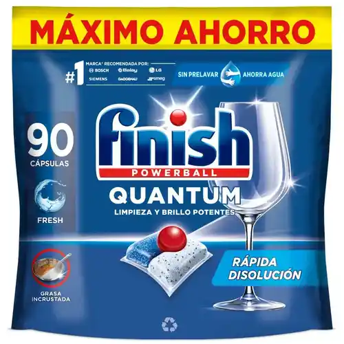 Pastillas para lavavajillas Finish Powerball Quantum (90 unidades)