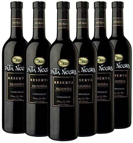 Pata Negra Reserva Vino Tinto D.O Valdepeñas - Caja de 6 Botellas x 750 ml