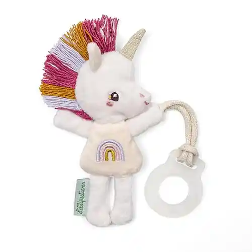 Peluche chupetero de unicornio para bebé Lena