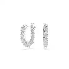 Pendientes de aro Swarovski Vittore con baño de rodio