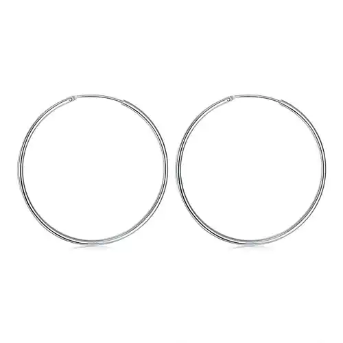 Pendientes redondos lisos de Plata de Ley 925 sólo 1,64€ + ENVIO GRATIS APP