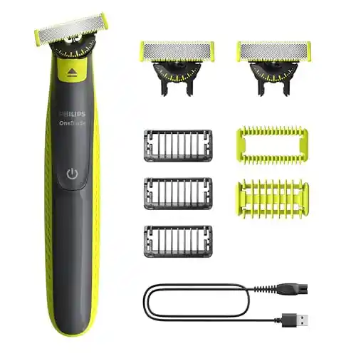 Philips OneBlade 360 - Barbero, afeitadora y recortadora eléctrica facial y corporal + accesorios