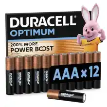 Pilas alcalinas Duracell Optimum AAA (Paquete de 12)