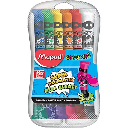 Pintura Témpera Maped 12 Tubos