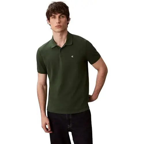 Polo Calvin Klein Monogram de algodón para hombre