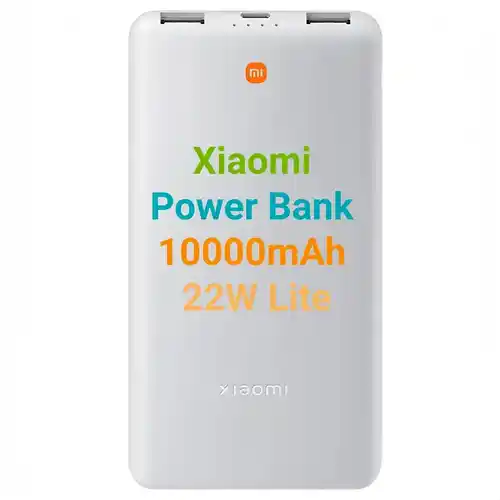 Power bank Xiaomi 10000mAh Lite con carga rápida 22.5W y 3 puertos