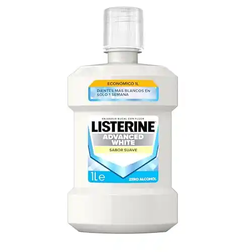 PROMO 3x2! Listerine Advanced White Enjuague Bucal 1L Sin Alcohol