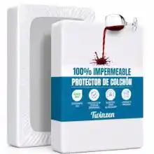 Protector de colchón Twinzen 90x190 cm impermeable y transpirable