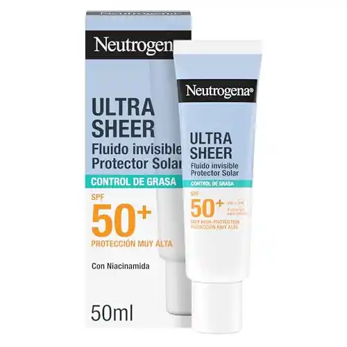 Protector solar Neutrogena Ultra Sheer Fluido SPF50+ 50ml