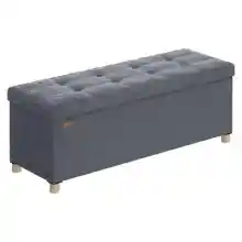 Puff Almacenaje plegable (110 x 38 x 40 cm, 112 L) con asiento confortable y gran capacidad