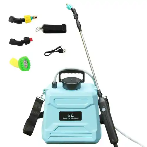 Pulverizador eléctrico de hombro 5L con batería USB y pistola