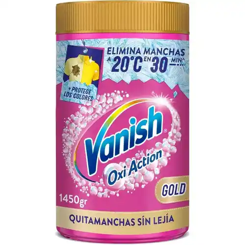 Quitamanchas en polvo Vanish Gold (1,45kg) para reforzar el lavado