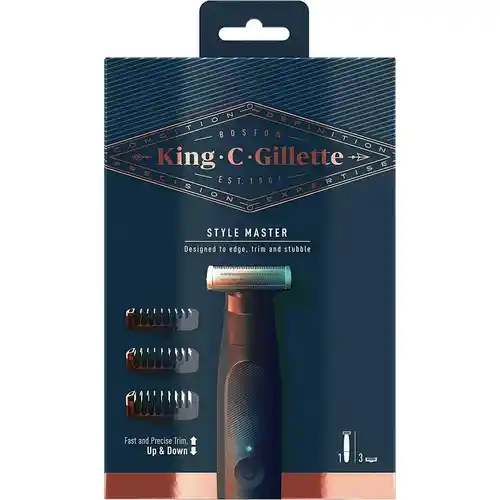 Recortadora de barba Gillette King C. Style Master con hoja 4D