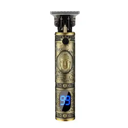 Recortadora de barba T9 profesional inalámbrica con pantalla LCD y carga USB