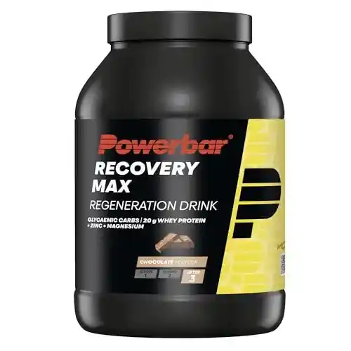 Recuperador deportivo Powerbar Recovery Max (1144g) sabor chocolate con proteína