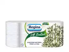 Pack de 8 rollos de papel higiénico Regina Soft Bamboo (3 capas)