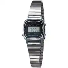 Reloj Casio LA670WA-1DF digital plateado de acero inoxidable