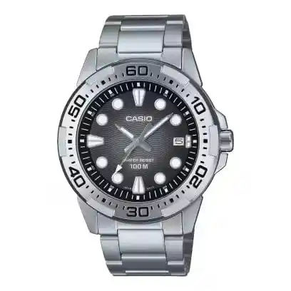 Reloj Casio MTD-140D-1AV para hombre analógico con acero inoxidable y WR 100M