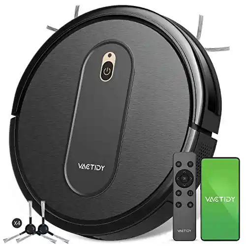 Robot aspirador Vactidy 1500Pa, 100 min, Alexa y mando incluidos