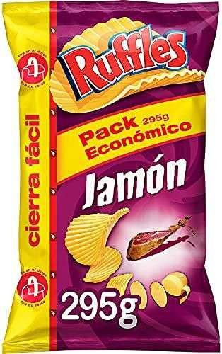 Pack 3 bolsas de 295g Ruffles Jamón Patatas Fritas